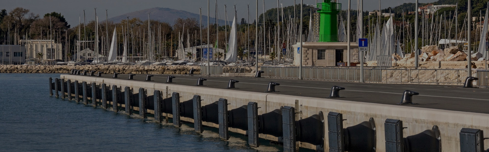 Marine Rubber Fender In Port