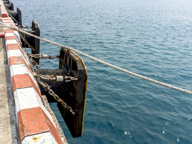 Marine Rubber Fender In Port